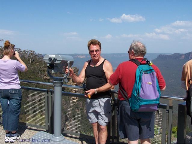 Reginald Summersby at Echo Point observation platform - Blue Mountains