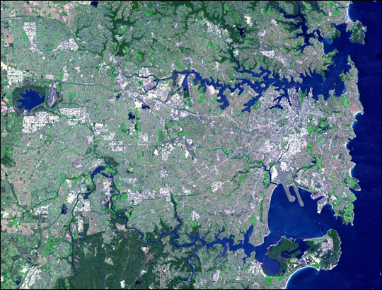 Satellite Images of Sydney Australia from Space