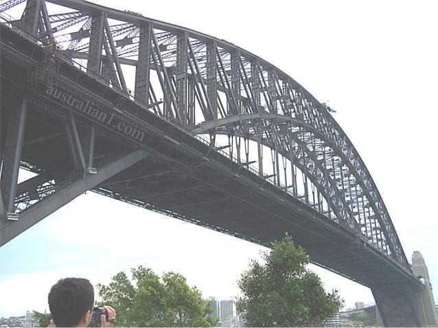 Close-up photograph of the Sydney Harbour Bridge - Sydney Australia