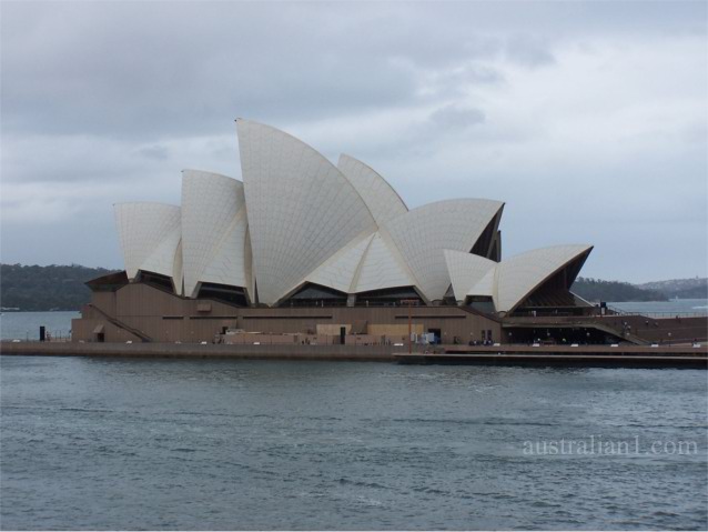 Sydney Opera House on an overcast day