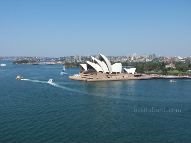 Sydney Opera House from the Sydney Harbour Bridge